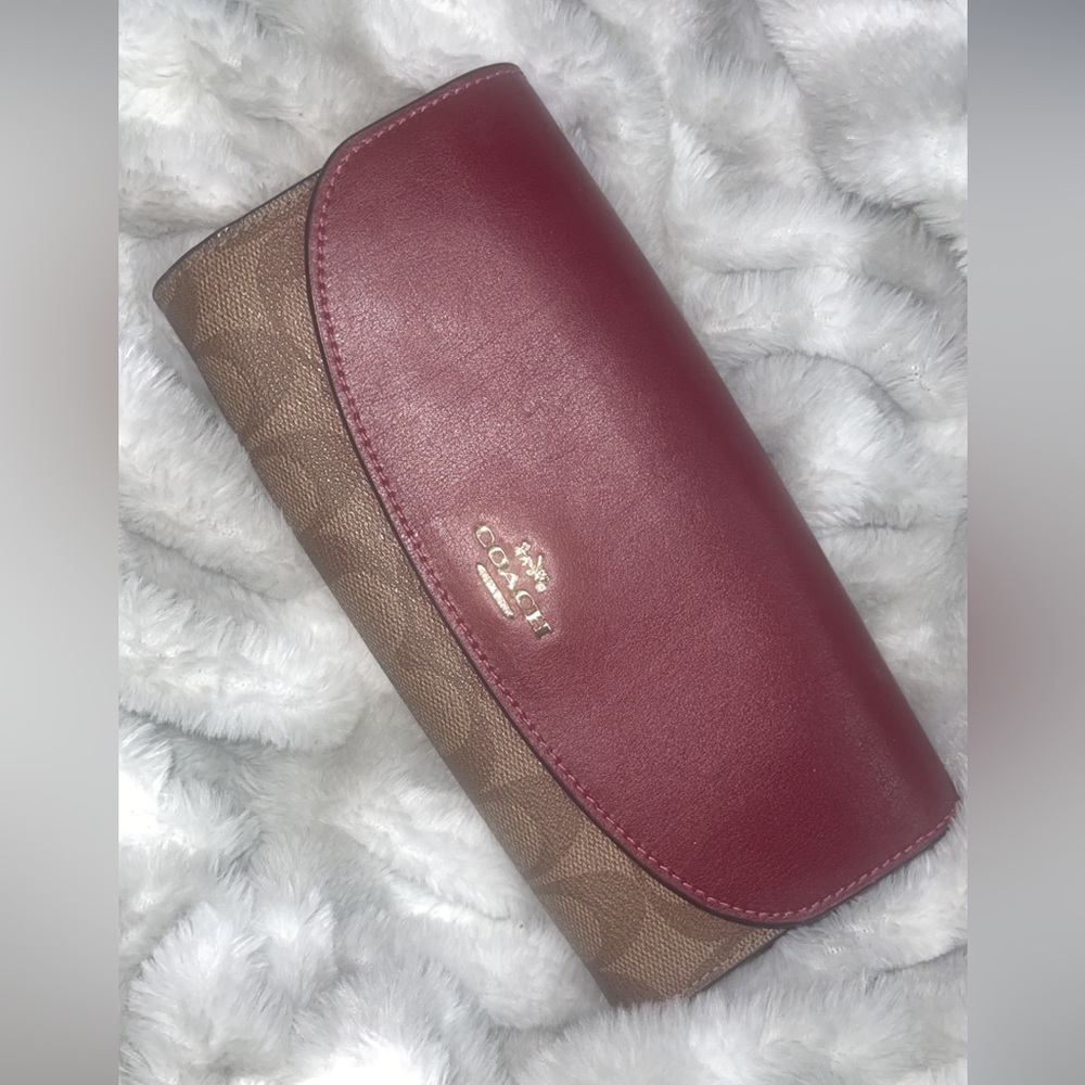 Coach red monogram wallet